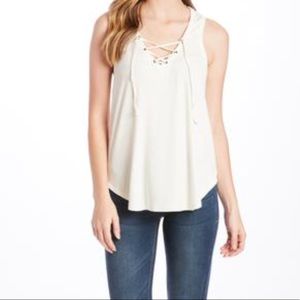 Another Love Mila Lace Tank White